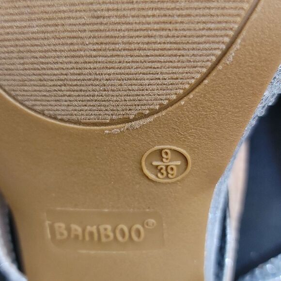 BRAND NEW BAMBOO STUDDED EMBELLISHMENTS PLATFORM SANDAL - Picture 15 of 15